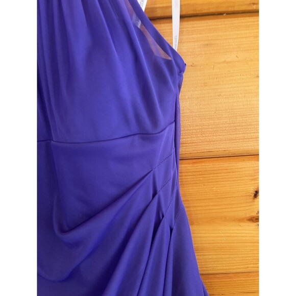 David's Bridal ~ Wisteria Chiffon Halter Neck Draped Party Dress 14 - Picture 3 of 7